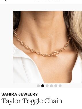 Sahira Jewelry Taylor Toggle Chain - gold